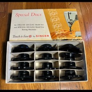 Vintage Singer “Special Discs x 12” Touch & Sew Zig-Zag Model 600/603 Machines